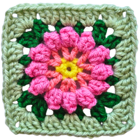 Petal Popping Flower Granny Square – BloomScape CAL Block 1 Pattern