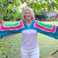 Modern Two Granny Square Cropped Sweater Secret Yarnery
