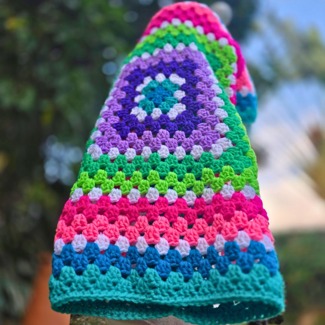 Modern Two Granny Square Cropped Sweater Secret Yarnery