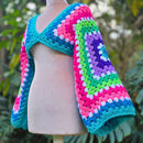 Modern Two Granny Square Cropped Sweater Secret Yarnery