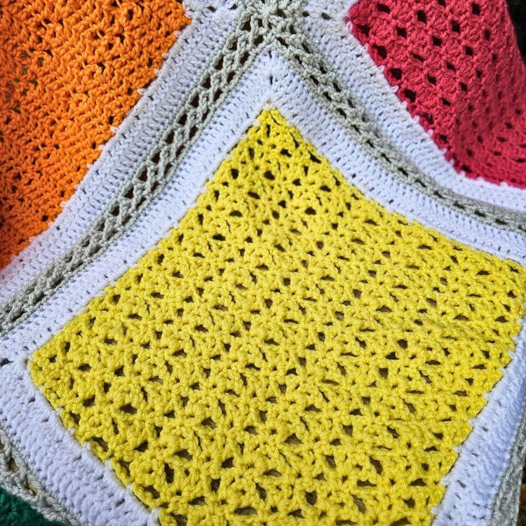 Sundae Granny Square – Part 6 - Secret Stitches Blanket Pattern.
