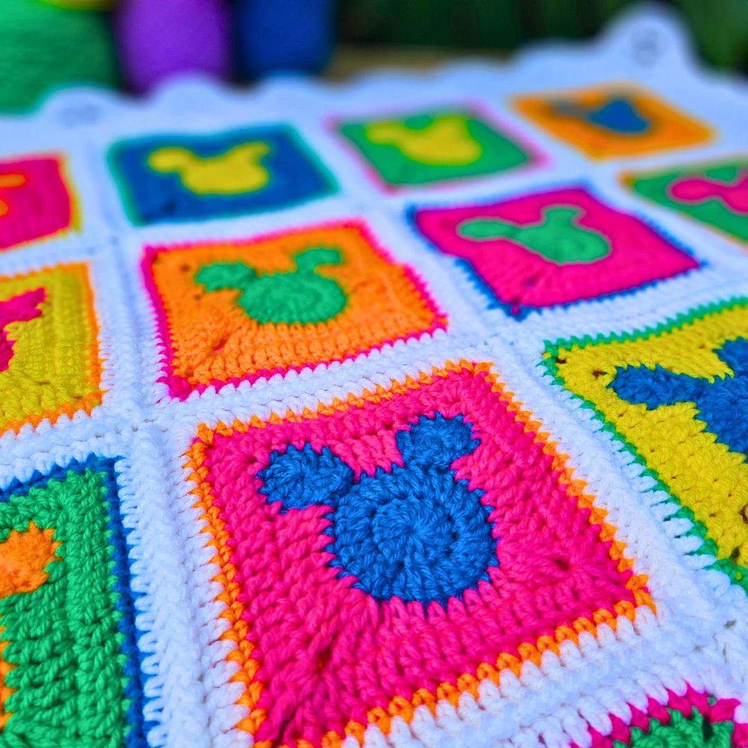 Andy Warhol Inspired Mickey Mouse Crochet Blanket Pattern Secret Yarnery