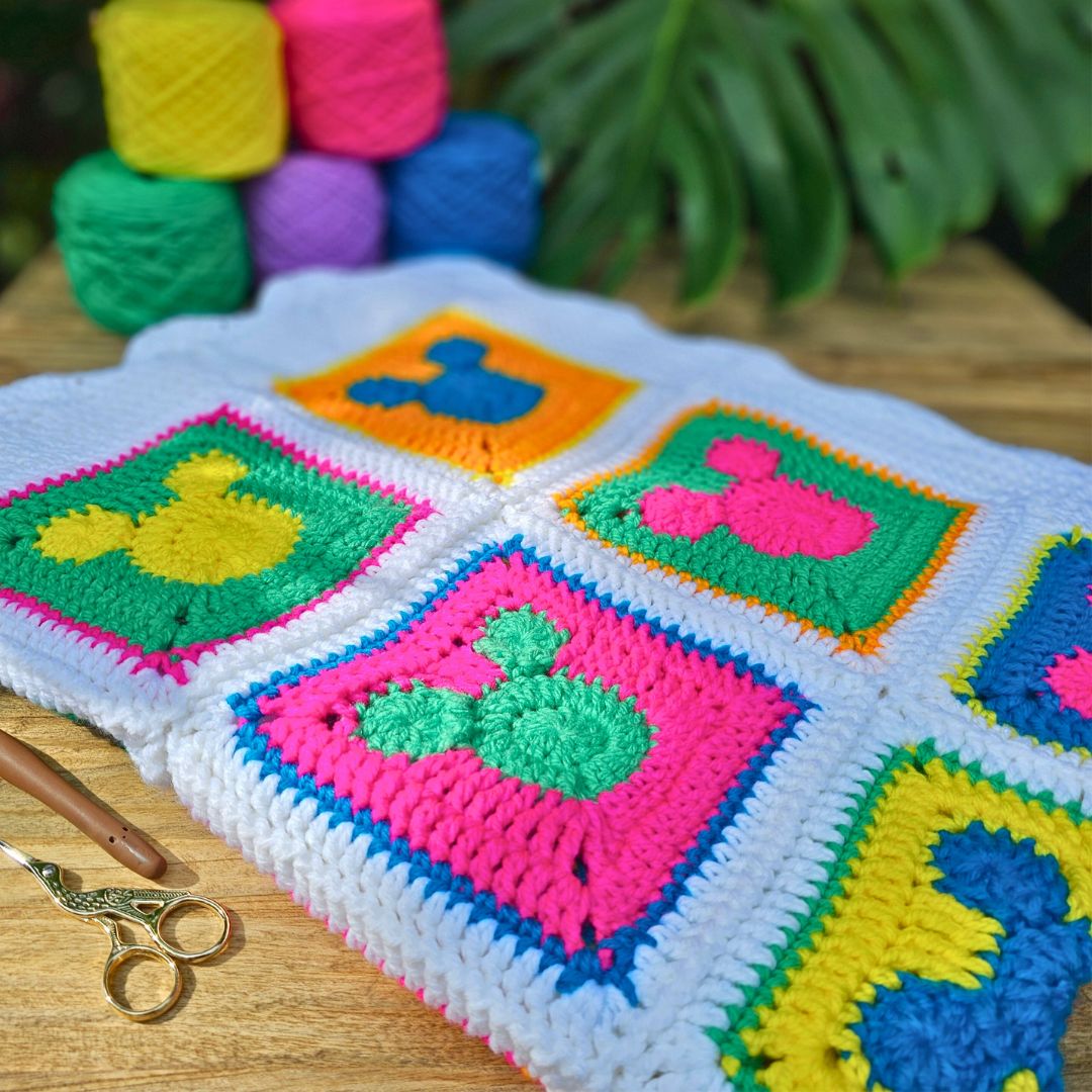 Andy Warhol Inspired Mickey Mouse Crochet Blanket Pattern Secret Yarnery
