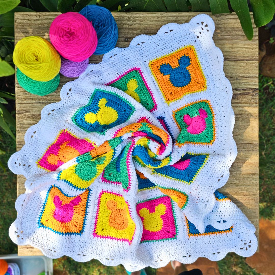 Andy Warhol Inspired Mickey Mouse Crochet Blanket Pattern Secret Yarnery