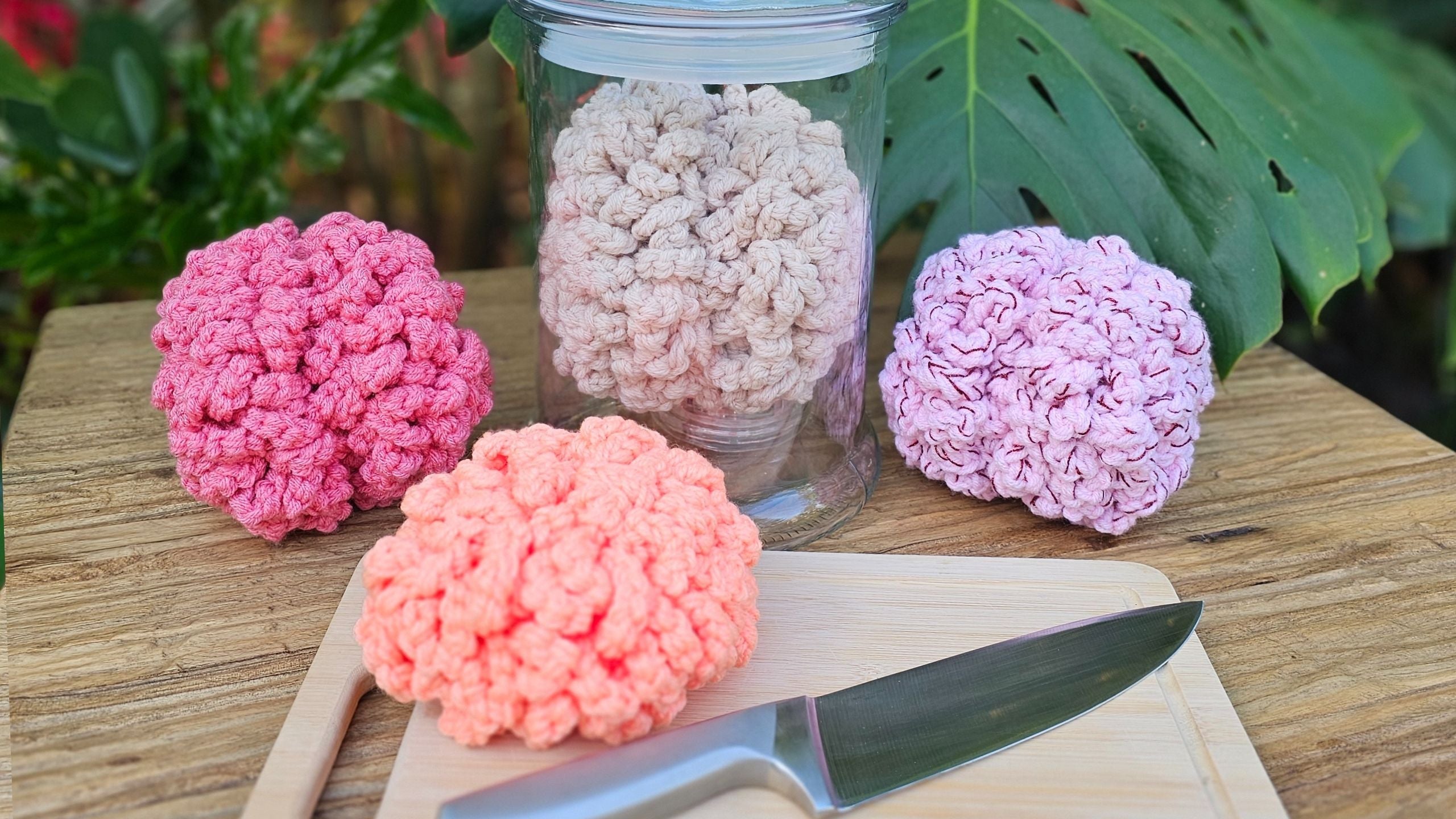 Easy DIY Halloween Crochet Brain Written Pattern Secret Yarnery