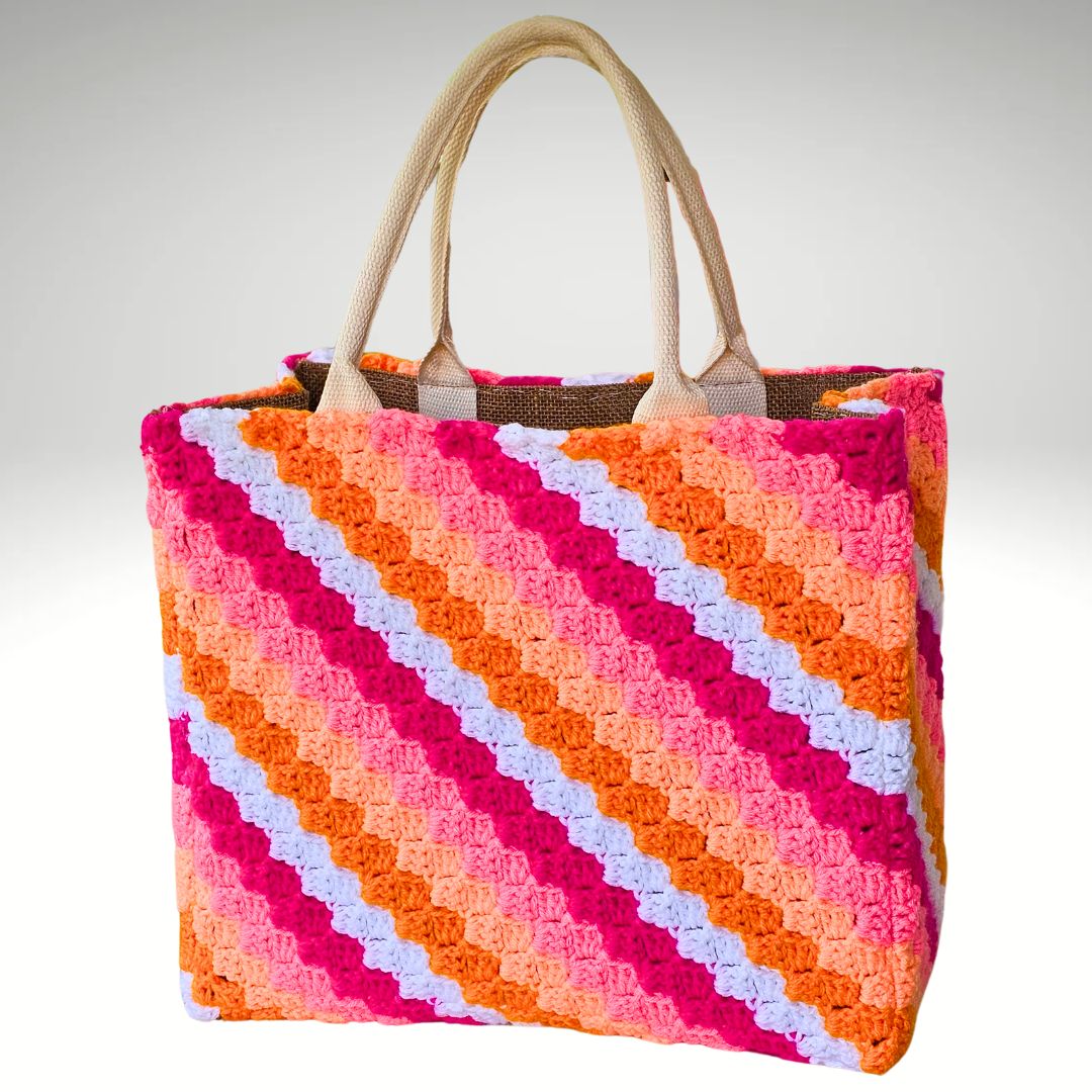 Easy C2C Crochet Tote Bag Cover – Fun, Sturdy, & No Stretch!