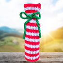 Simple Candy Cane Crochet Wine Bottle Gift Bag Pattern Secret Yarnery