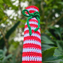 Simple Candy Cane Crochet Wine Bottle Gift Bag Pattern Secret Yarnery