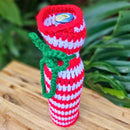 Simple Candy Cane Crochet Wine Bottle Gift Bag Pattern Secret Yarnery