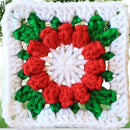 Christmas Crochet Flower Granny Square: Festive Flair for the Holidays.