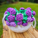 Flower Bouquet Crochet Drawstring Bag Pattern PDF Secret Yarnery