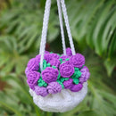 Flower Bouquet Crochet Drawstring Bag Pattern PDF Secret Yarnery