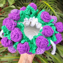 Flower Bouquet Crochet Drawstring Bag Pattern PDF Secret Yarnery