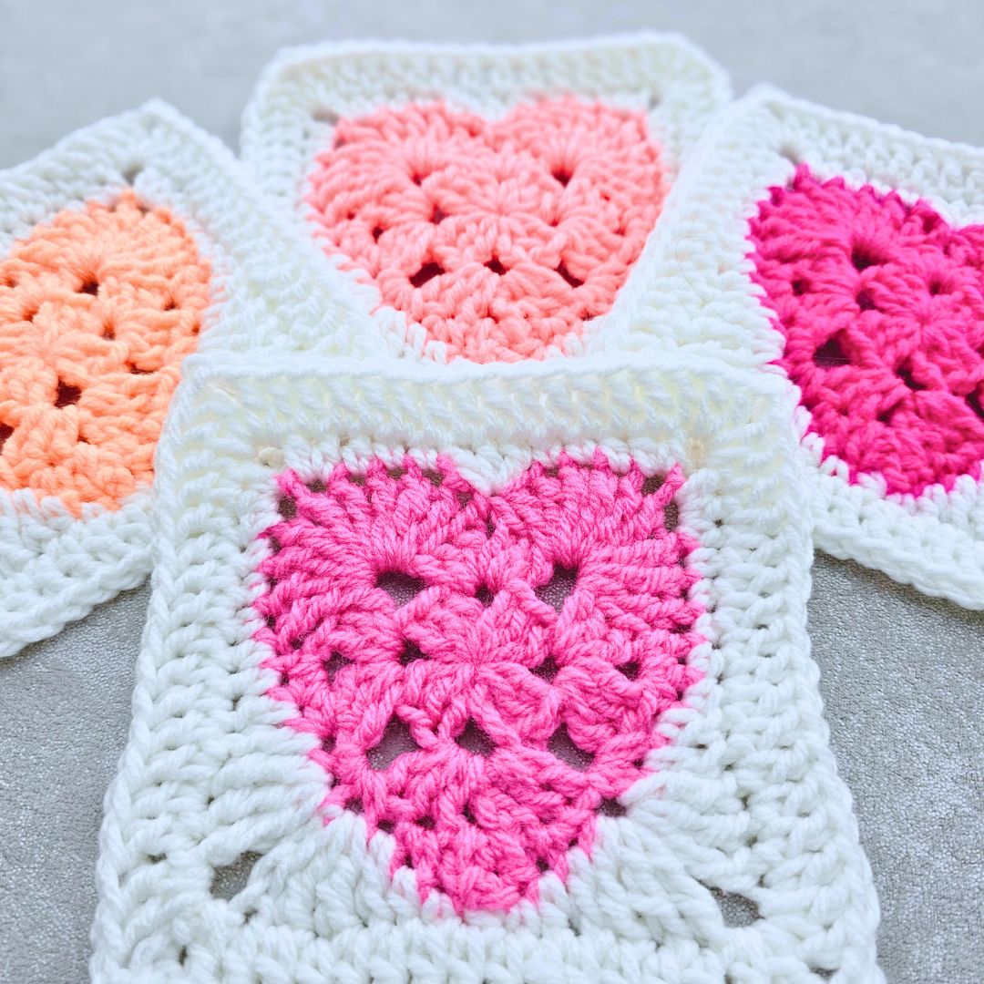 Solid Granny Square Heart