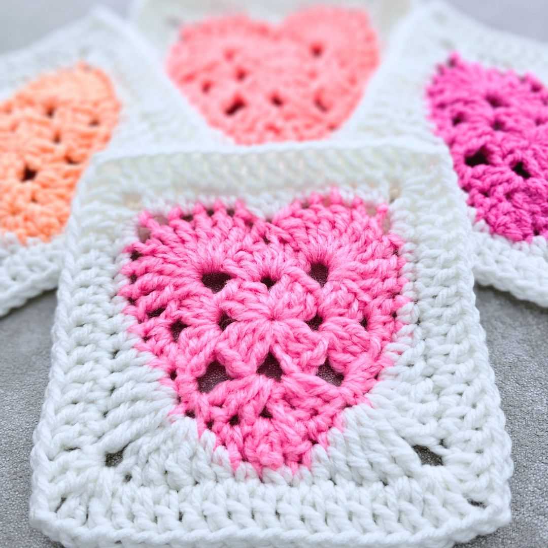 Solid Granny Square Heart