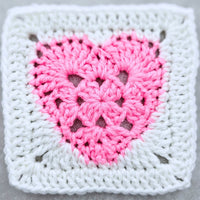 Solid Granny Square Heart