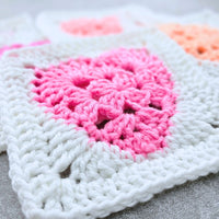 Solid Granny Square Heart Pattern - Flat, Reversible & Fun!