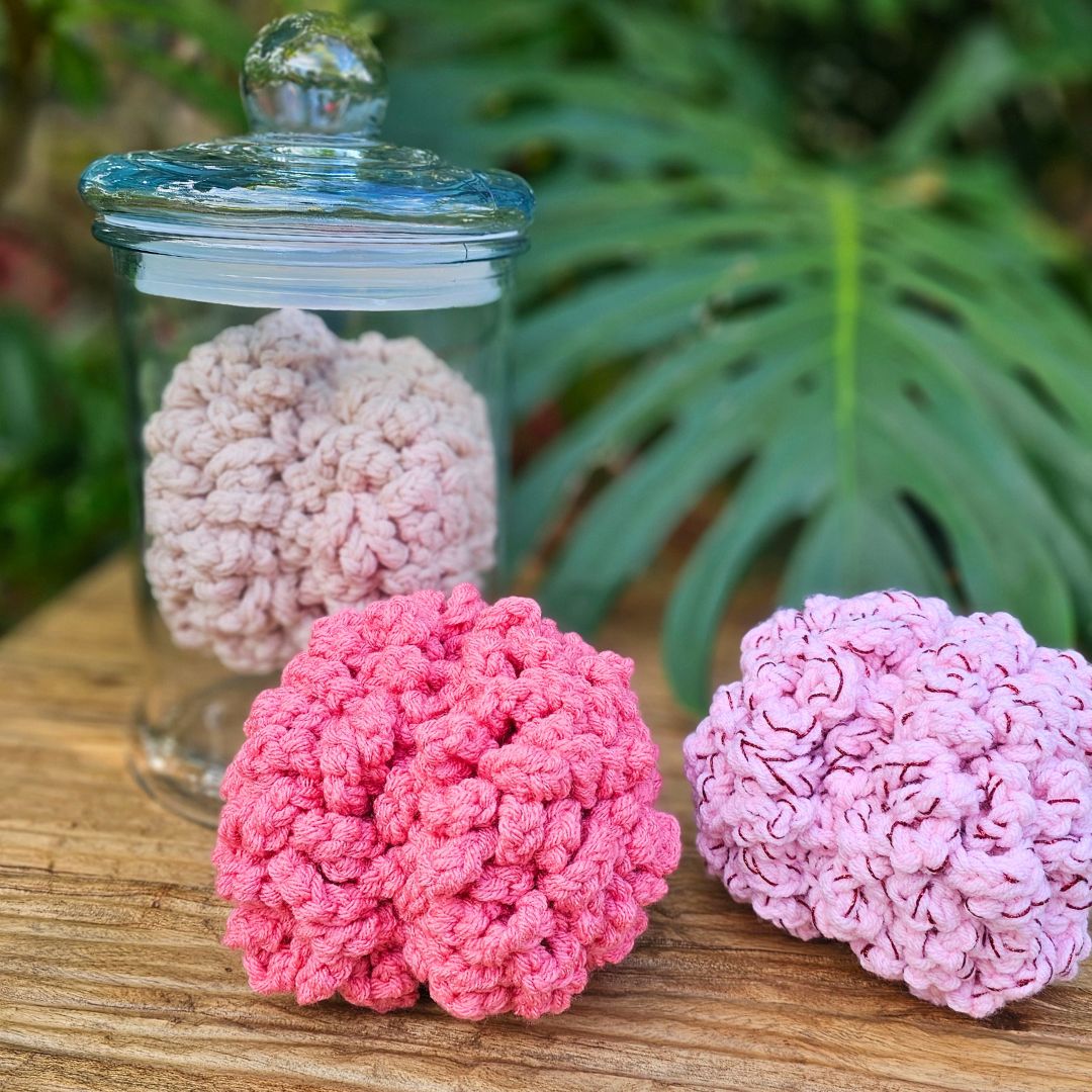 Easy DIY Halloween Crochet Brain Written Pattern Secret Yarnery
