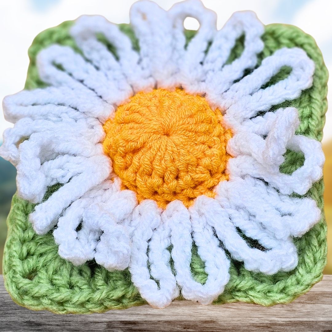 Crochet Daisy Flower Granny Square
