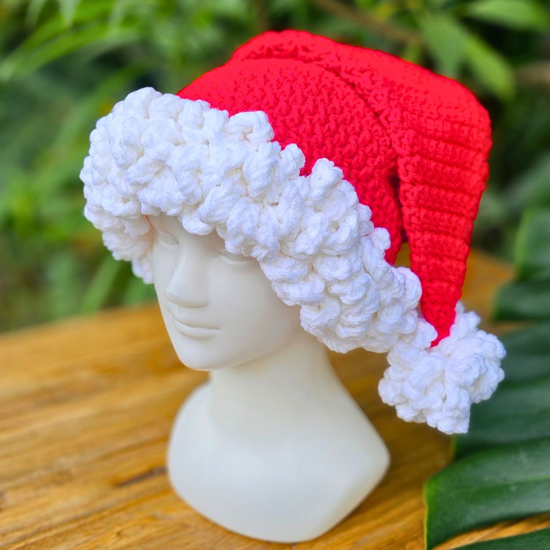 Easy Deluxe Crochet Santa Hat Pattern Secret Yarnery
