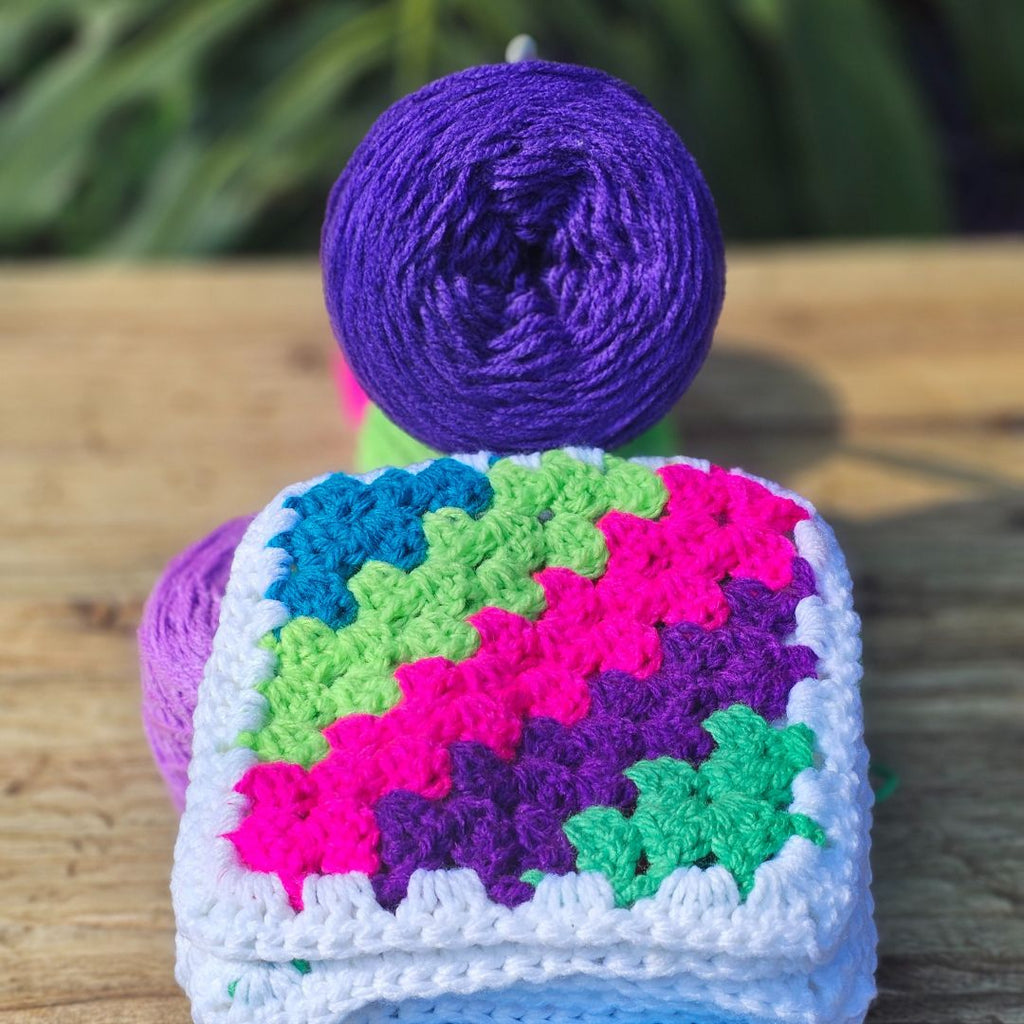 Square Matches Pattern Colorful Diagonal Granny Square Pattern to Mix & Match
