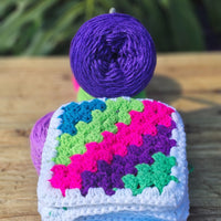 Colorful Diagonal Granny Square Pattern to Mix & Match Secret Yarnery