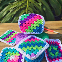Colorful Diagonal Granny Square Pattern to Mix & Match Secret Yarnery