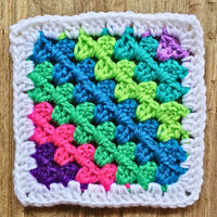 Colorful Diagonal Granny Square Pattern to Mix & Match Secret Yarnery