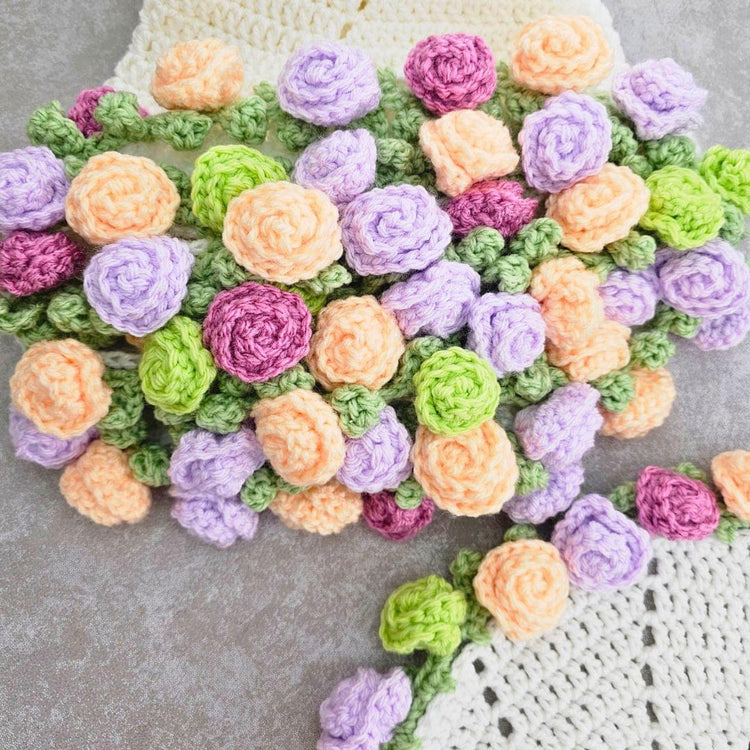 Easy Crochet Rose Blanket Secret Yarnery