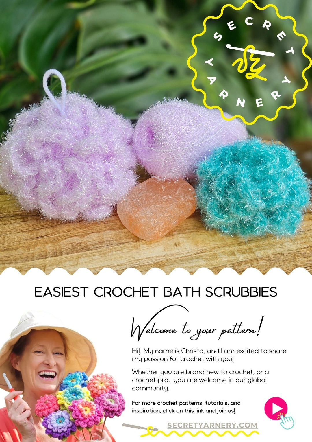 Easy DIY Crochet Bath Scrubby for Absolute Beginners!