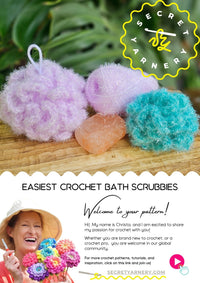Easy DIY Crochet Bath Scrubby for Absolute Beginners! Secret Yarnery