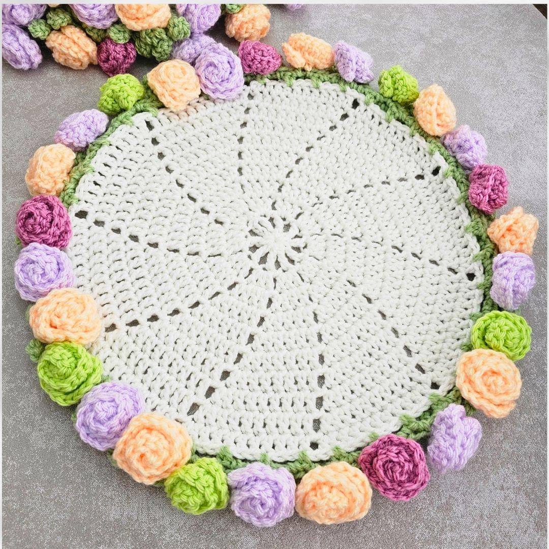 Easy Crochet Rose Blanket Secret Yarnery