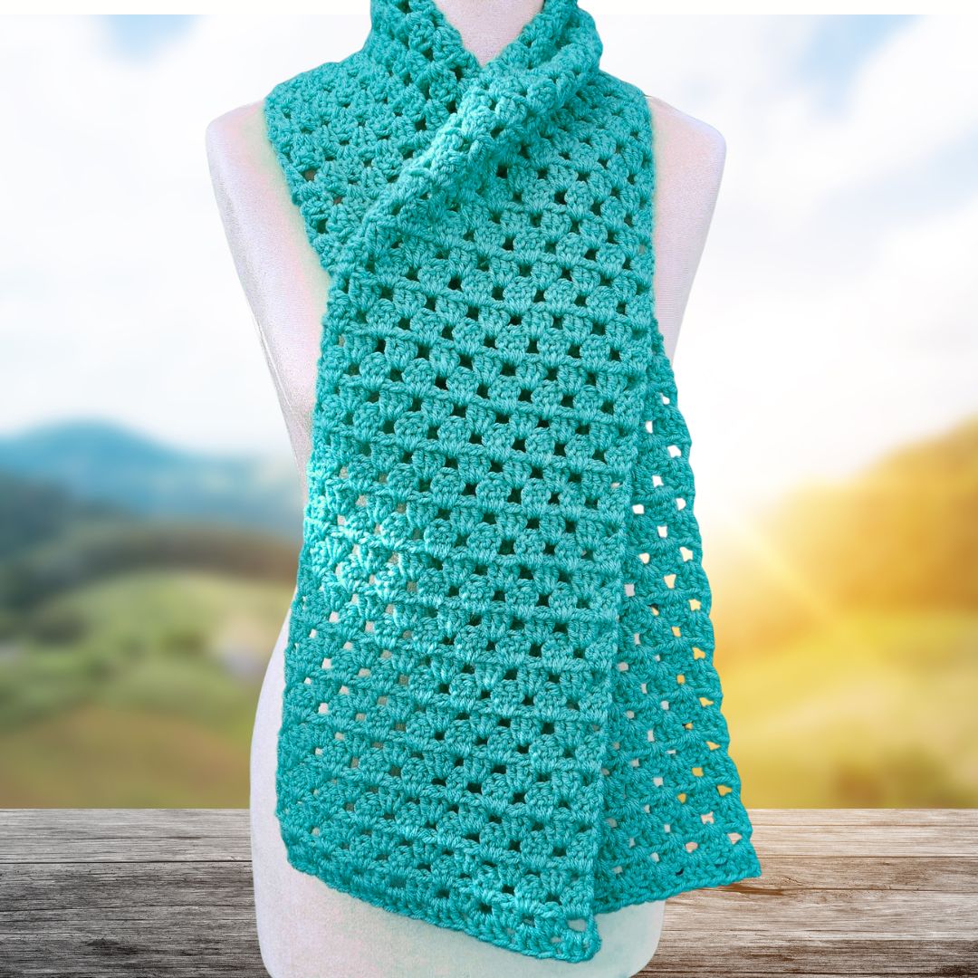 Easiest Granny Stitch Crochet Scarf for Beginners