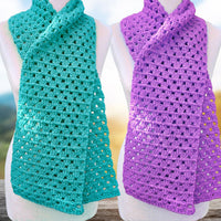 Easiest Granny Stitch Crochet Scarf for Beginners Secret Yarnery
