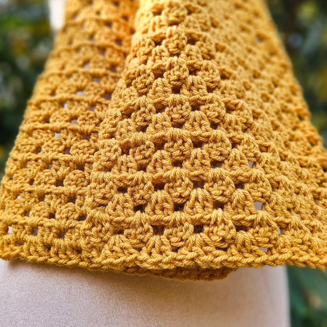 Easiest Granny Stitch Crochet Scarf for Beginners Secret Yarnery
