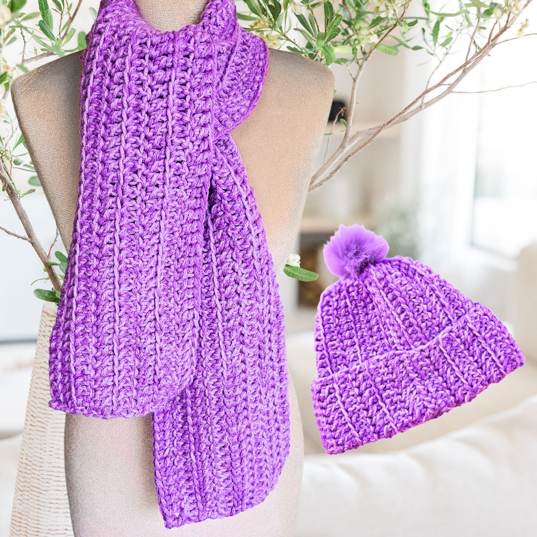 Super Easy Beginner Hat & Scarf Pattern | Fast & Cozy & Fun!