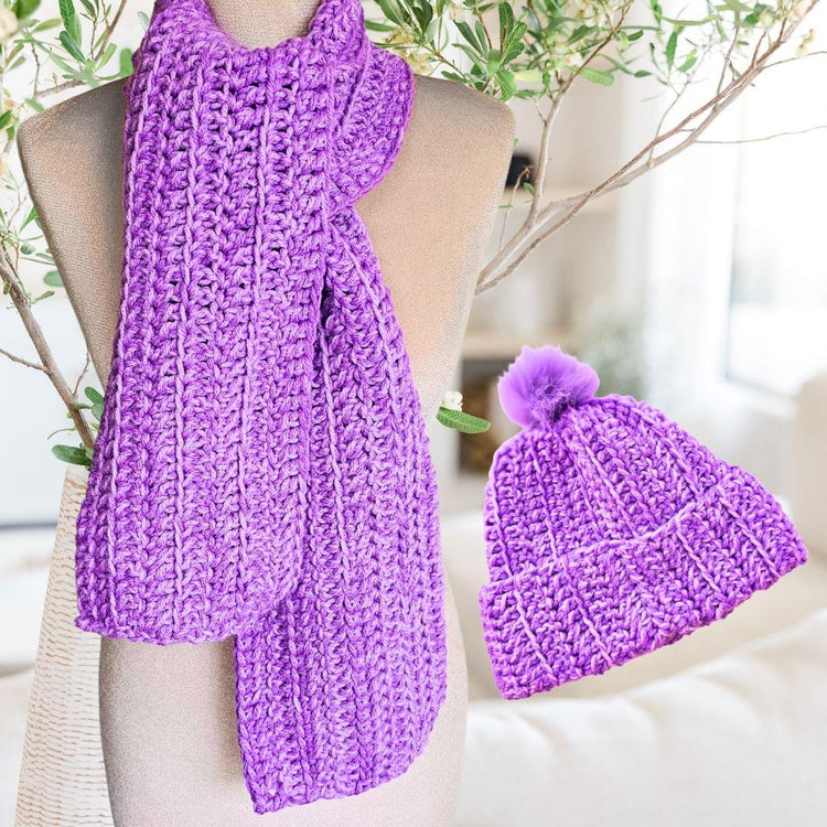 Super Easy Beginner Hat & Scarf Pattern | Fast & Cozy & Fun! Secret Yarnery