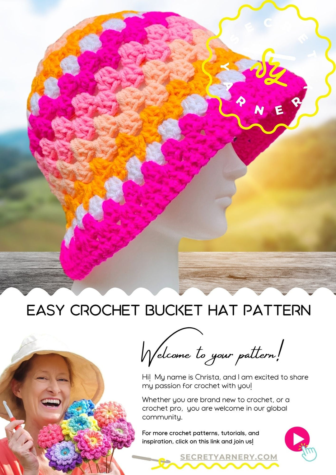 Easy Crochet Bucket Hat Pattern