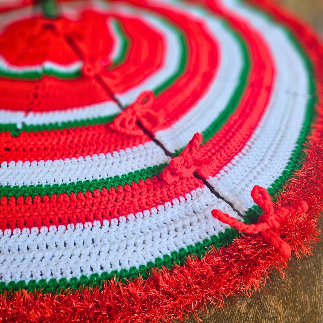 Easy Crochet Christmas Tree Skirt Pattern Secret Yarnery