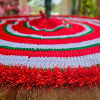 Easy Crochet Christmas Tree Skirt Pattern Secret Yarnery