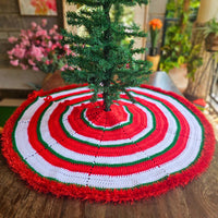 Easy Crochet Christmas Tree Skirt Pattern Secret Yarnery