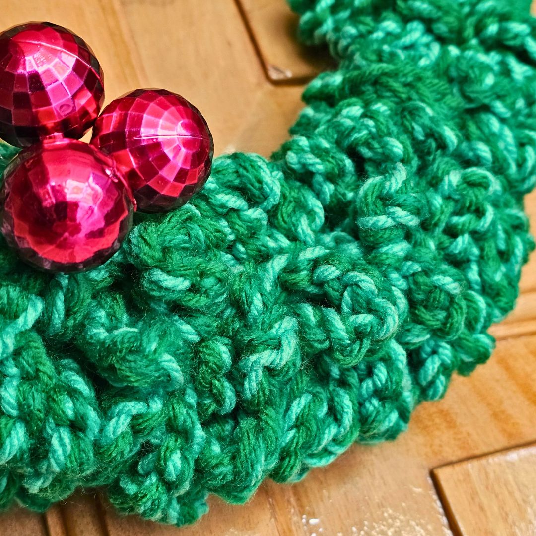 Easiest Crochet Christmas Wreath Secret Yarnery