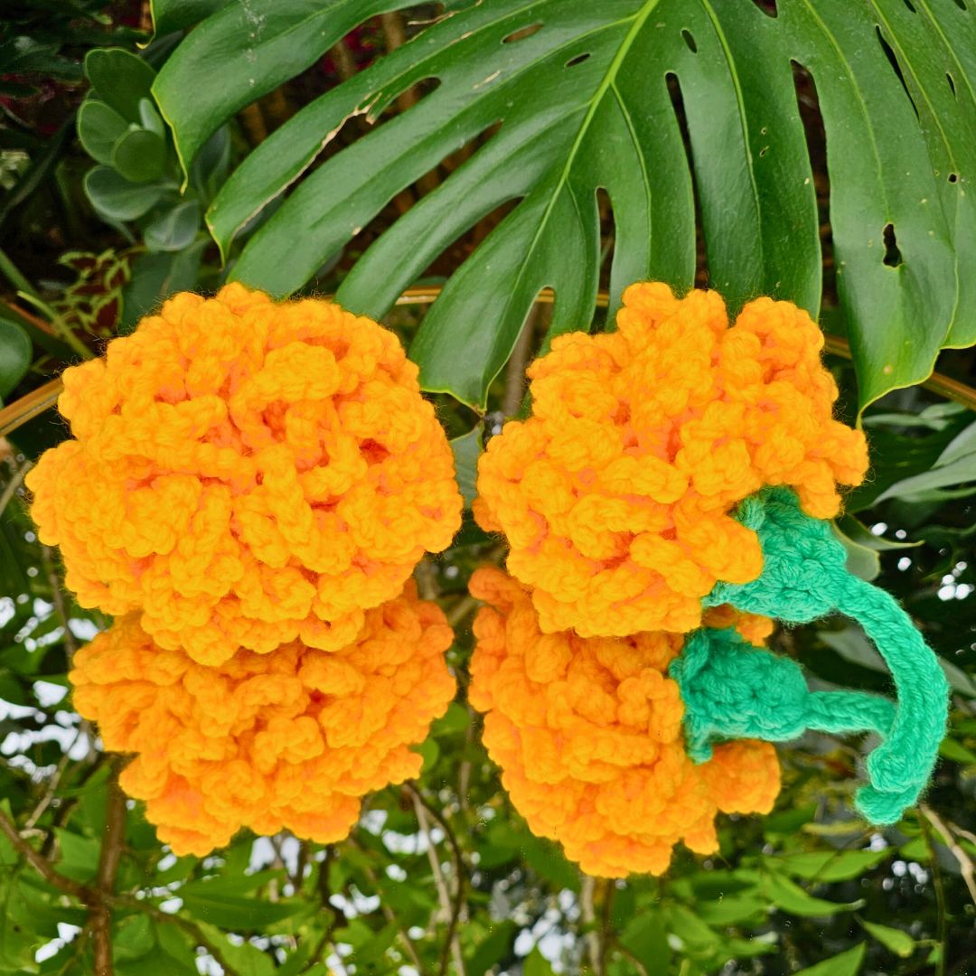 Giant Marigold Crochet Pattern for Easy DIY Diwali Decor! Secret Yarnery