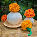 Giant Marigold Crochet Pattern for Easy DIY Diwali Decor! Secret Yarnery