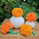 Giant Marigold Crochet Pattern for Easy DIY Diwali Decor! Secret Yarnery