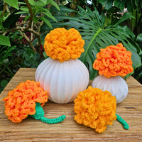 Giant Marigold Crochet Pattern for Easy DIY Diwali Decor! Secret Yarnery