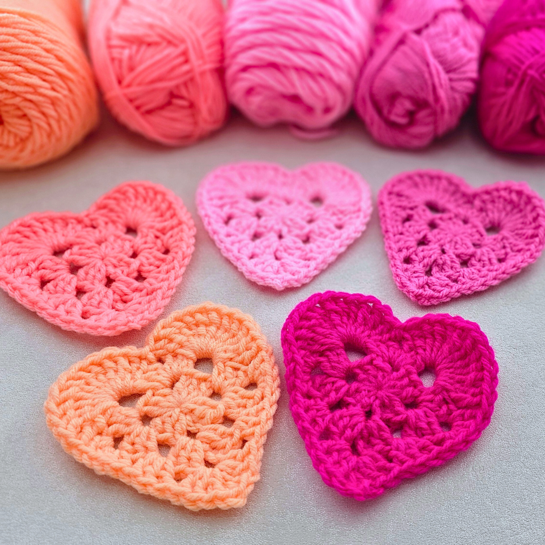 Easy Crochet Granny Square Heart Pattern – Perfect for Beginners