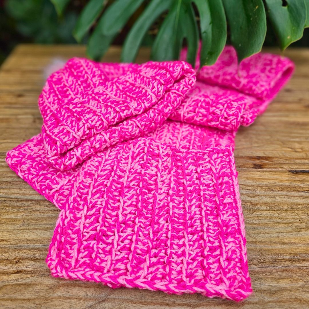 Easy Crochet Pocket Scarf & Hat Pattern for Beginners