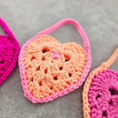 Cute Crochet Heart Bag Pattern – DIY Button & Adjustable Straps