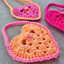 Cute Crochet Heart Bag Pattern – DIY Button & Adjustable Straps